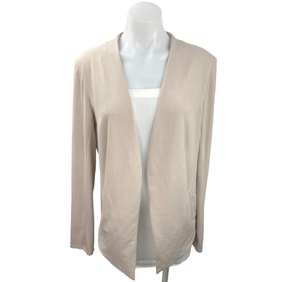 BCBGeneration Pink Open Front Long Sleeve Career Casual Blazer Coat Jacket Sz L - Picture 1 of 4